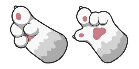 White Cat Paw cursor – Custom Cursor