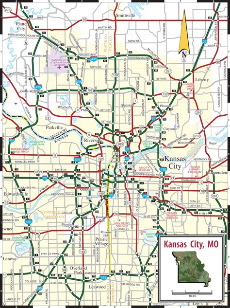 Large Kansas City Maps for Free Download and Print | High-Resolution ...