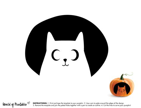 87 Free Cat Pumpkin Carving Stencils - The Ultimate List!