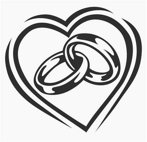 Wedding Ring Drawing, HD Png Download - kindpng