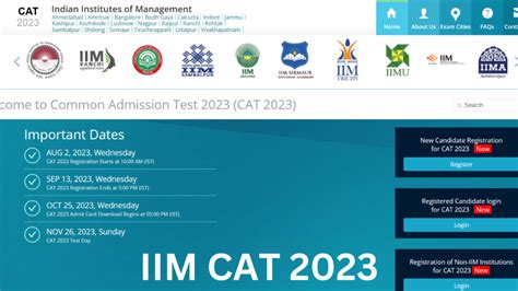 IIM CAT 2023 Notification Released, Apply Online Start » EXAMZY