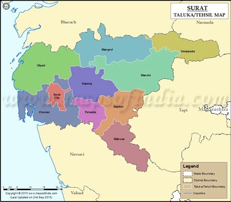 Surat Tehsil Map, Surat Taluka