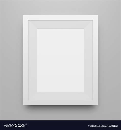 Blank white poster frame mockup Royalty Free Vector Image