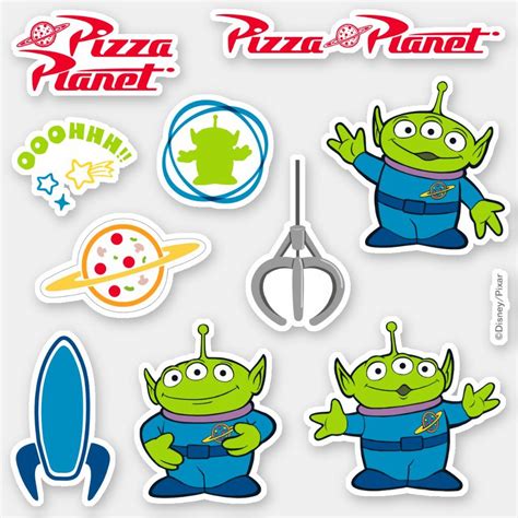 Toy Story | Pizza Planet Aliens Sticker | Zazzle | Toy story tattoo ...