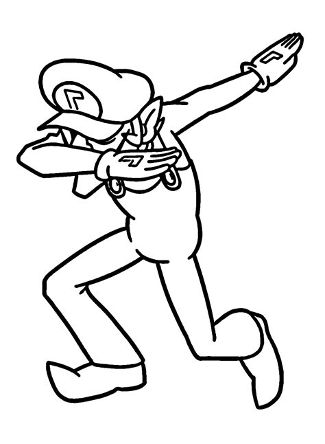 Waluigi Coloring Pages - Coloring Home