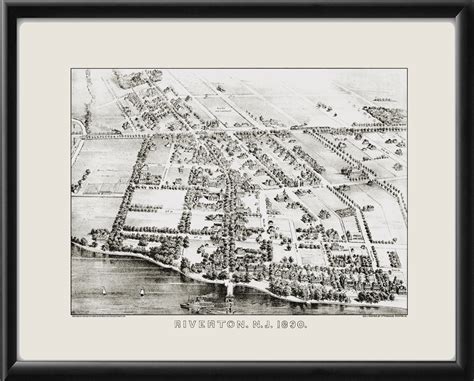 Riverton NJ 1890 Restored Map | Vintage City Maps