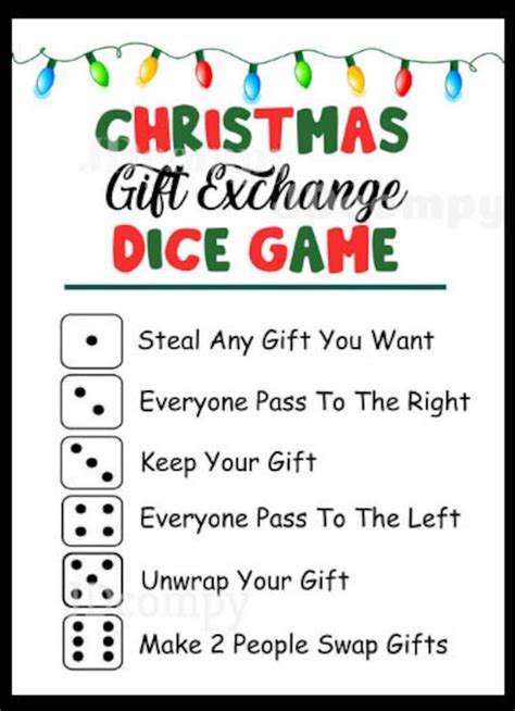 Christmas Gift Exchange Dice Game White Elephant Present - Etsy Canada