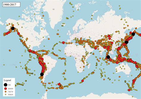 Earthquake Zones World Map - Image to u