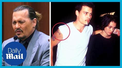 Johnny Depp says Amber Heard didn't like his Winona Ryder tattoo - YouTube