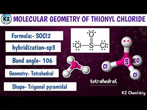 molecular geometry of socl2 (thionyl chloride) l socl2 geometry and ...