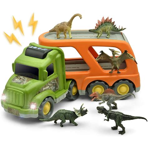 6-in-1 Dinosaur Truck Toys Set for 1 2 3 4 Years Old Toddlers Boys ...