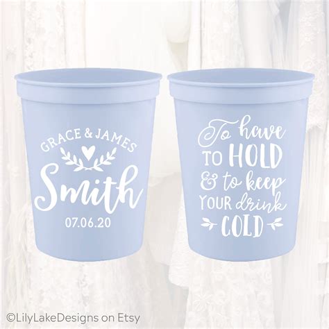 Custom Wedding Cups Wedding Favors for Guests Personalized Cups Stadium ...