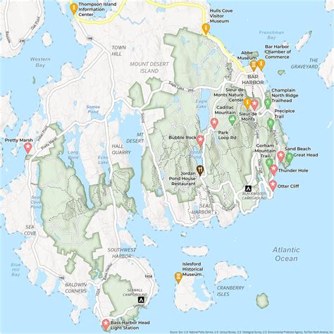 Acadia National Park Map - GIS Geography