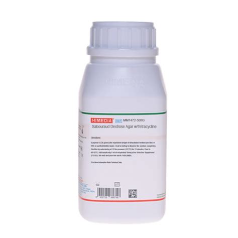 Sabouraud Dextrose Agar Medium w/ Tetracycline Convenient and easy to ...