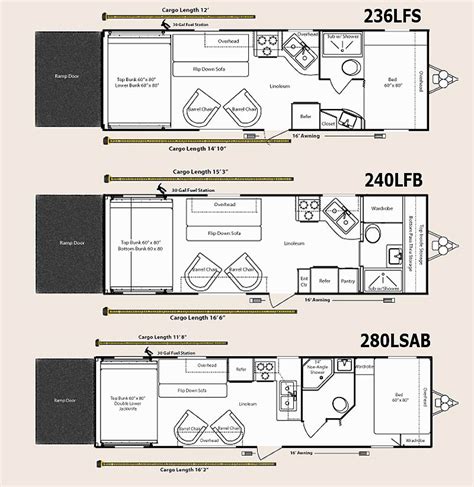 2010 Keystone Energy toy hauler travel trailer floorplans - large picture