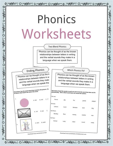 Phonics Table, Worksheets & Examples & Definition For Kids