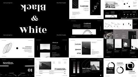 Black And White PowerPoint Template - Powerpoint Hub