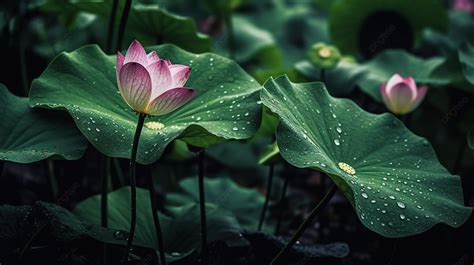 蓮自然咲く写真壁紙緑イラスト, 見事に咲く蓮の花 雨滴をはじく蓮の葉, Hd写真撮影写真, 花背景画像素材無料ダウンロード - Pngtree