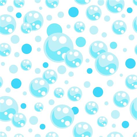 Premium Vector | Cartoon soap bubbles seamless pattern effervescent ...