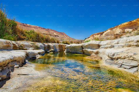 Water Oasis In The Desert - Stock Photos | Motion Array