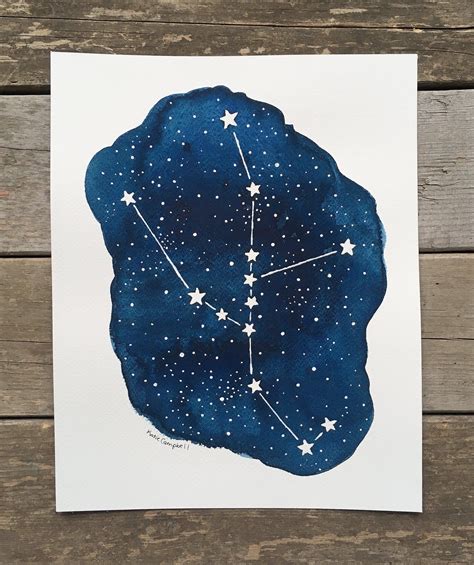 Original Taurus Zodiac Constellation Painting Celestial - Etsy ...