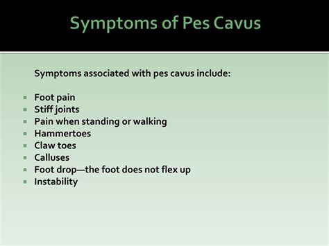 PPT - Pes Cavus: Causes, Symptoms, Daignosis, Prevention and Treatment ...