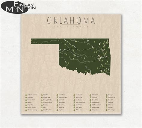 Map Of Oklahoma State Parks