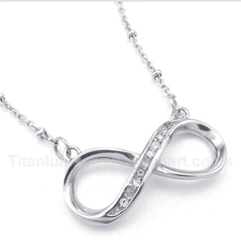 Titanium Diamond Infinity Symbol Necklace-£90 - Titanium Jewellery UK