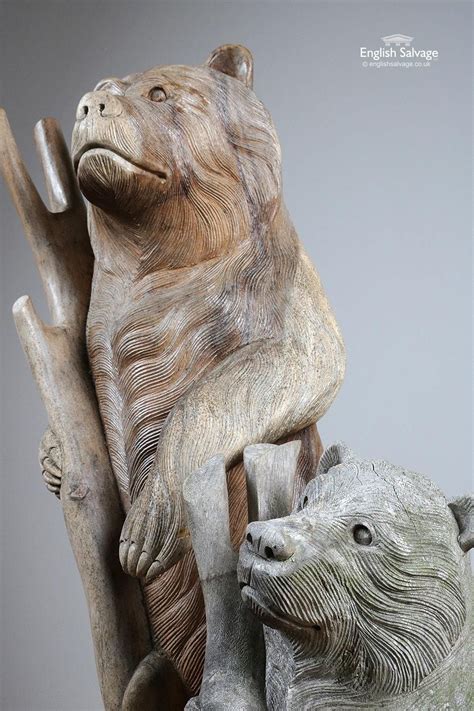 Charming carved hardwood bear statues | Bear statue, Statue, Carving