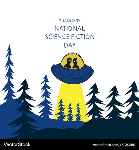 National science fiction day Royalty Free Vector Image