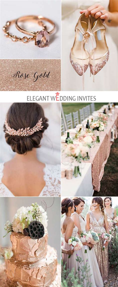 Glamorous Rose Gold Wedding Color Palette Ideas – Elegantweddinginvites ...