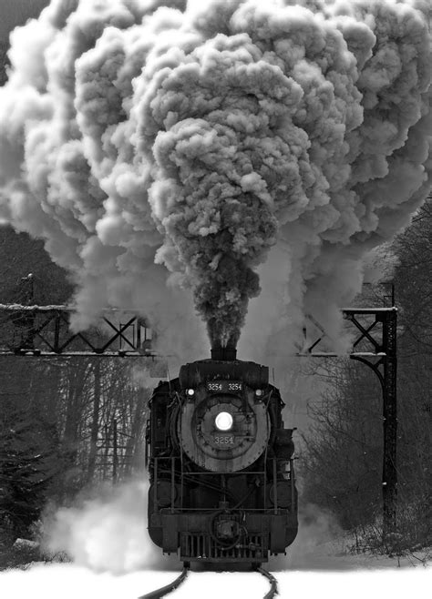 Classic Steam Locomotive Black & White Photograph Wall Art Print Home ...