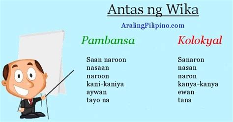 Mga Halimbawa Ng Kolokyal Na Salita - Anti Vuvuzela