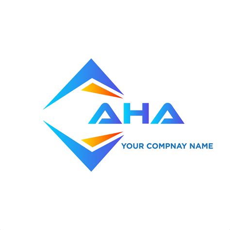 AHA abstract technology logo design on white background. AHA creative ...