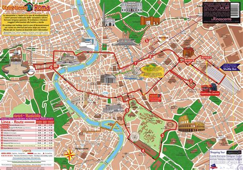 Map of Rome tourist attractions, sightseeing & tourist tour