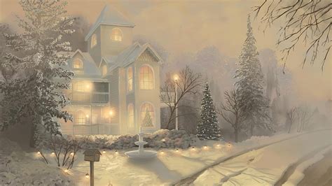 Wallpaper : house, Victorian, Christmas, snow, winter, landscape ...