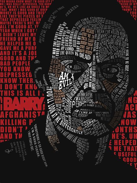 Barry Typography Poster | Typography portrait art, Typography portrait ...