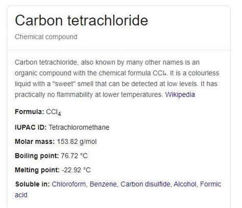 Carbon tetrachloride