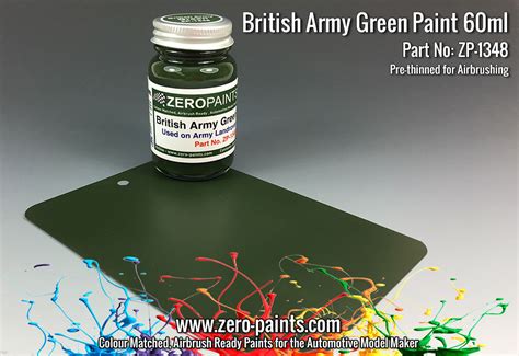 British Army Green (Land Rovers) Paint 60ml | ZP-1348 | Zero Paints