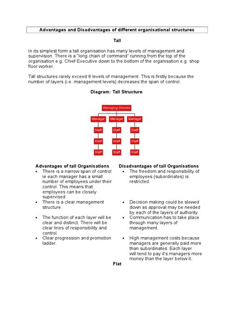 Organisational Structures Advantages and Disadvantages | Organizational ...