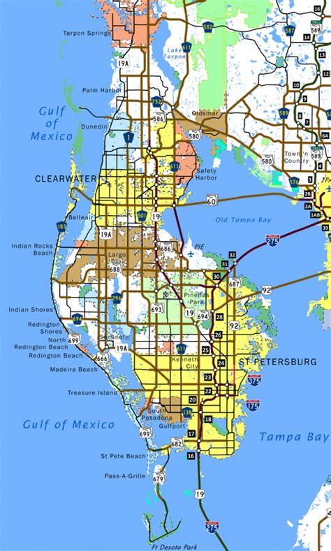 Pinellas County - Aaroads - Safety Harbor Florida Map | Printable Maps