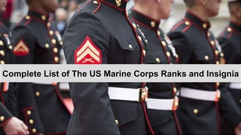 US Marine Corps Ranks & Insignia, Check Complete List In Order