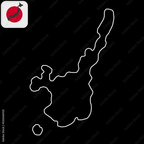 Ishigaki island map. Vector illustration Stock Vector | Adobe Stock