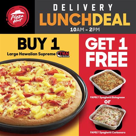 Pizza Hut Delivery Lunch Deal - Oct. 22-26, 2018 - Proud Kuripot