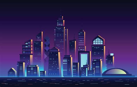 Futuristic City Vector Art, Icons, and Graphics for Free Download