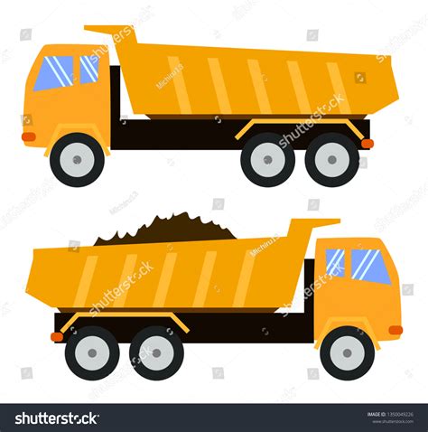 Tipper Truck Dump Truck Cartoon Style Stock Vector (Royalty Free ...