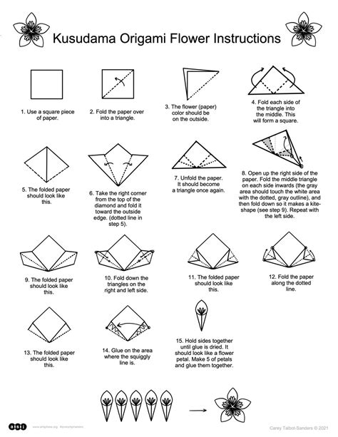 Kusudama Origami Flower Instructions | Art Sphere Inc.