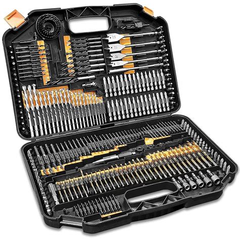 246PCS HSS DRILL BIT SET SCREWDRIVER BITS IN STORAGE CASE DIY WOOD ...