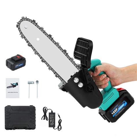 10-inch Handheld Chainsaw with 2 Batteries, APROTII 21V 700W Cordless ...