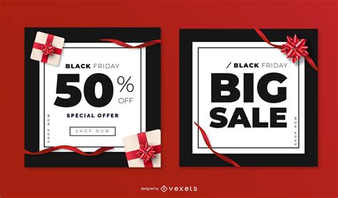 Black Friday Sale Banner Templates Vector Download